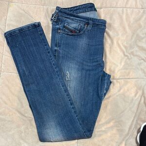 Diesel Dark Blue Straight Leg Jeans